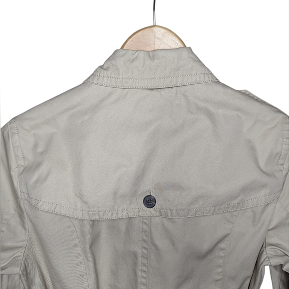 Banana Republic Womens Khaki Classic Double Breasted Belted Trench Coat Medium - Picture 11 of 14
